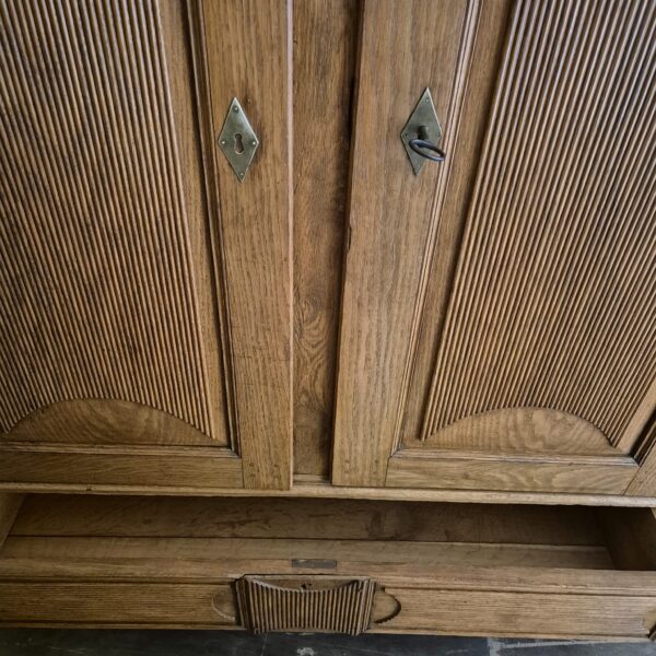 Kleiderschrank Schrank Biedermeier 1800 Eiche – Bild 6