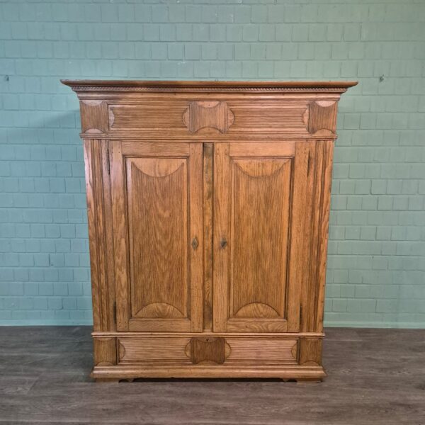 Kleiderschrank Schrank Biedermeier 1800 Eiche – Bild 2
