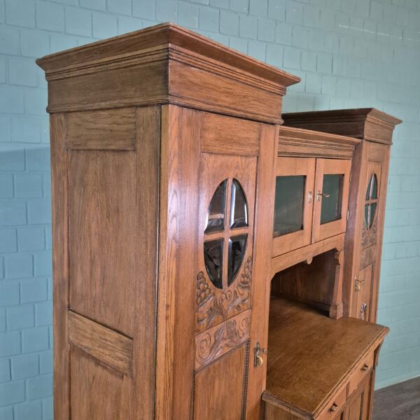 Buffetschrank Schrank Jugendstil 1900 Eiche – Bild 5