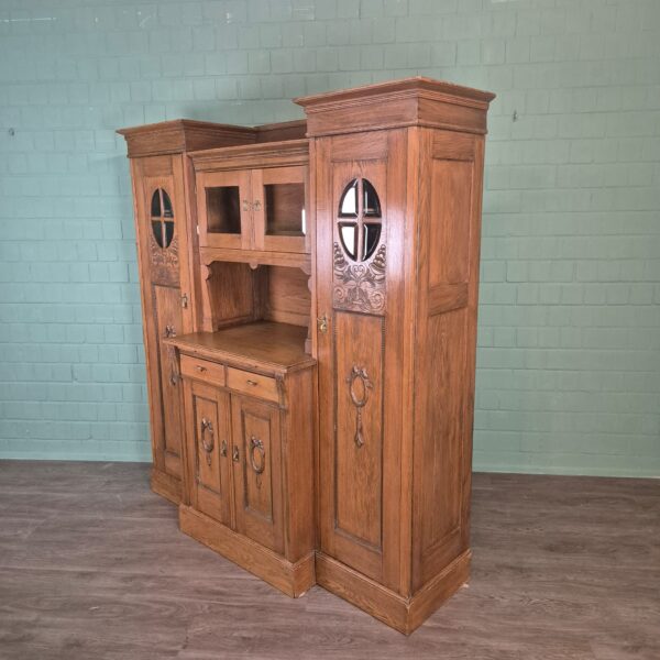 Buffetschrank Schrank Jugendstil 1900 Eiche – Bild 3