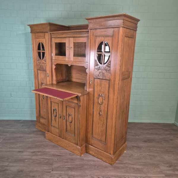 Buffetschrank Schrank Jugendstil 1900 Eiche – Bild 4