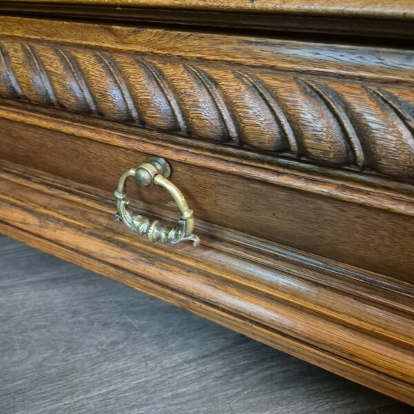 Vitrine Bücherschrank Gründerzeit 1880 Eiche – Bild 8