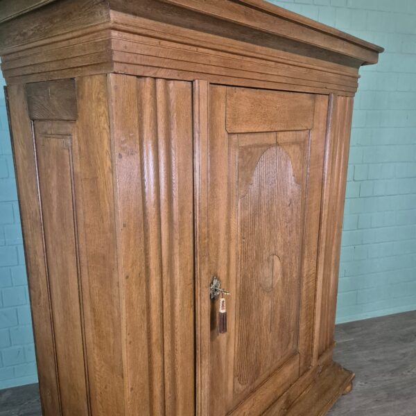 Kleiderschrank Schrank Biedermeier 1800 Eiche – Bild 4