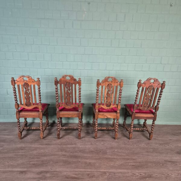Stühle Set Stuhl Gründerzeit 1880 Eiche – Bild 9