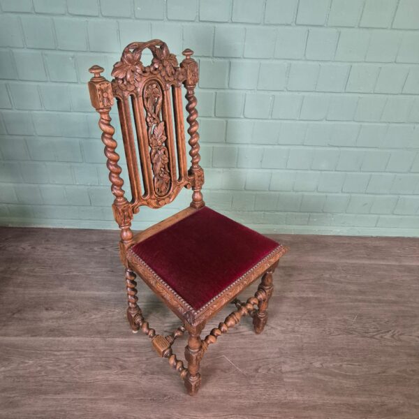 Stühle Set Stuhl Gründerzeit 1880 Eiche – Bild 3