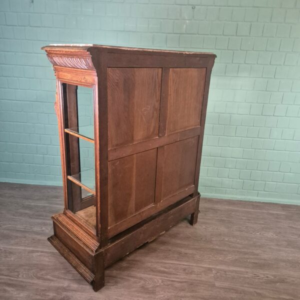 Vitrine Geschirrschrank Gründerzeit 1880 Eiche – Bild 21