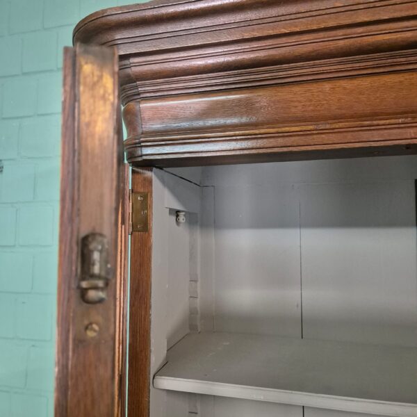 Vitrine Bücherschrank Jugendstil 1900 Eiche – Bild 14