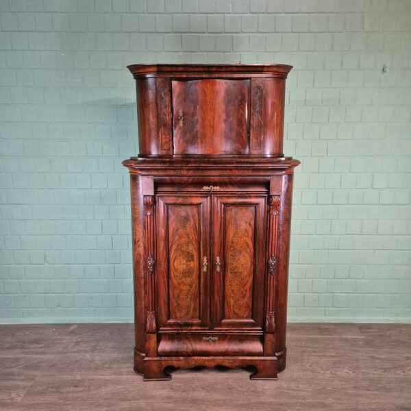 Eckschrank Biedermeier 1840 Mahagoni – Bild 3