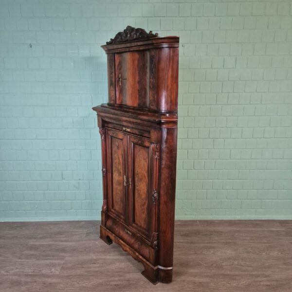 Eckschrank Biedermeier 1840 Mahagoni – Bild 2