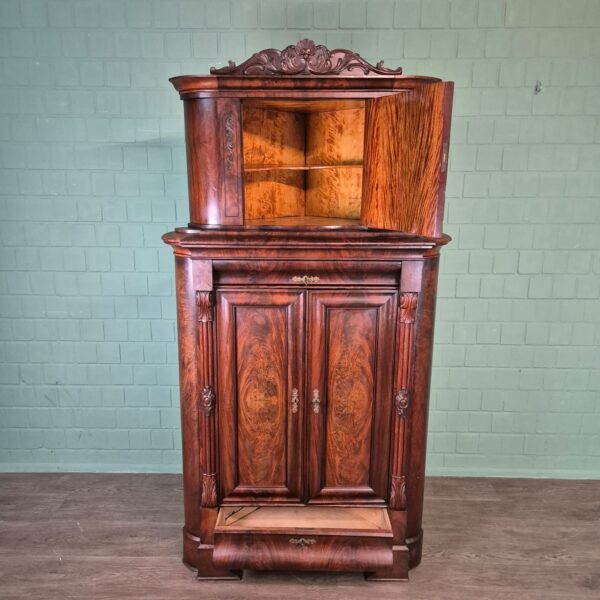 Eckschrank Biedermeier 1840 Mahagoni – Bild 17