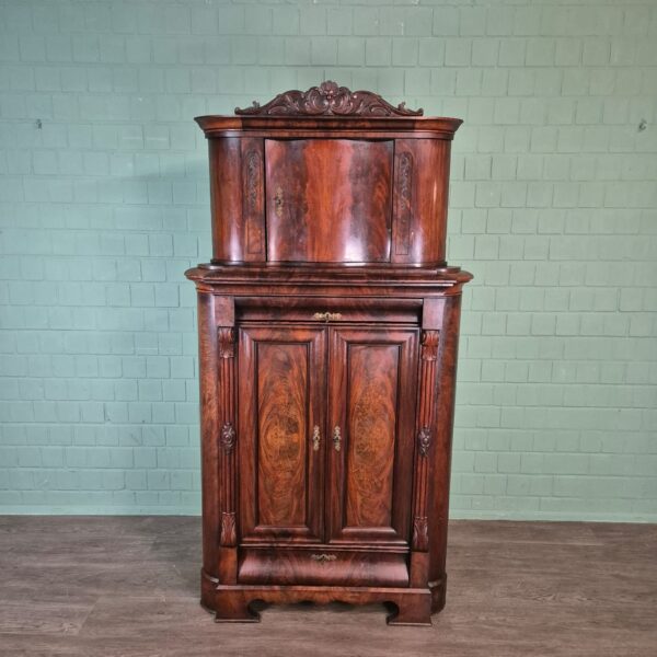 Eckschrank Biedermeier 1840 Mahagoni