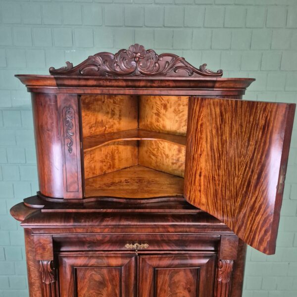 Eckschrank Biedermeier 1840 Mahagoni – Bild 14