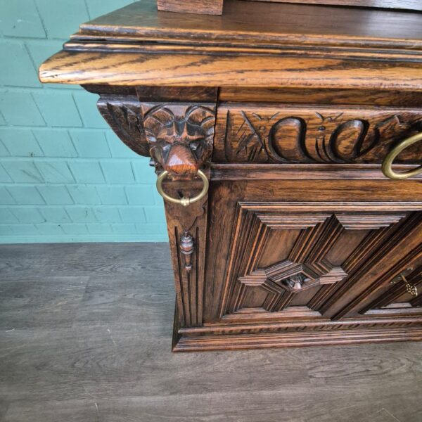 Buffetschrank Schrank Gründerzeit 1880 Eiche – Bild 9