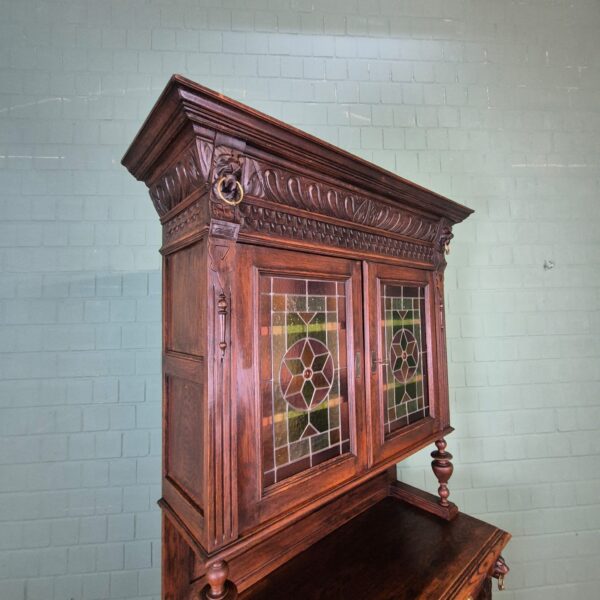 Buffetschrank Schrank Gründerzeit 1880 Eiche – Bild 11