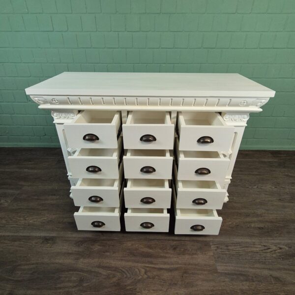 Apothekerschrank Sideboard Anna Teakholz 1,25 m – Bild 8