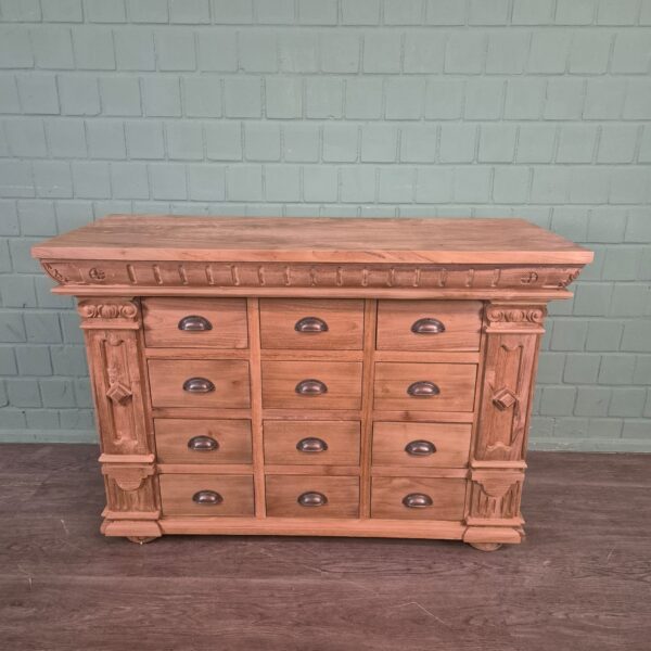 Apothekerschrank Sideboard Anna Teakholz 1,25 m – Bild 2