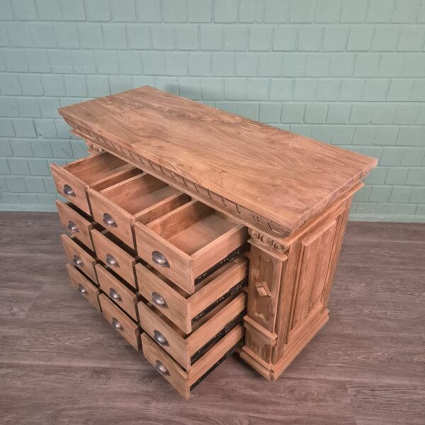Apothekerschrank Sideboard Anna Teakholz 1,25 m – Bild 10