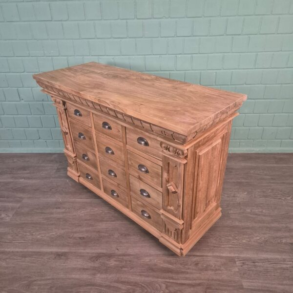 Apothekerschrank Sideboard Anna Teakholz 1,25 m – Bild 3