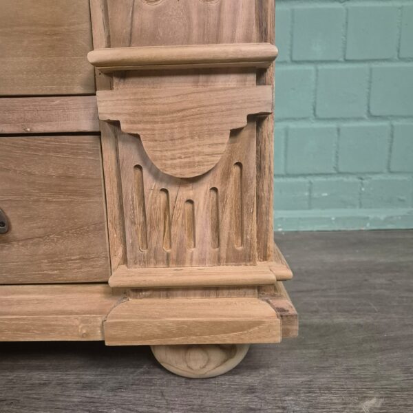 Apothekerschrank Sideboard Anna Teakholz 1,25 m – Bild 7