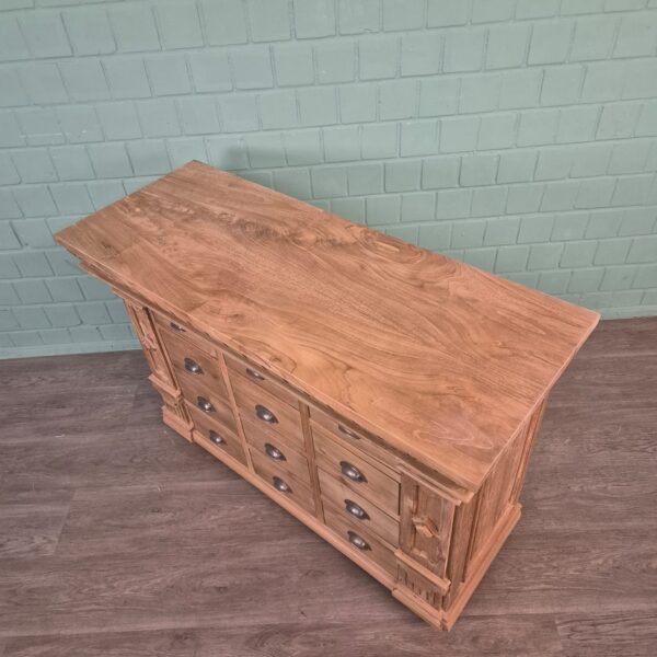 Apothekerschrank Sideboard Anna Teakholz 1,25 m – Bild 4