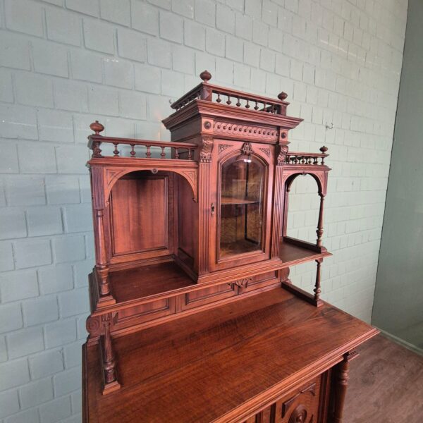 Kredenz Buffetschrank Gründerzeit 1890 Nussbaum – Bild 4