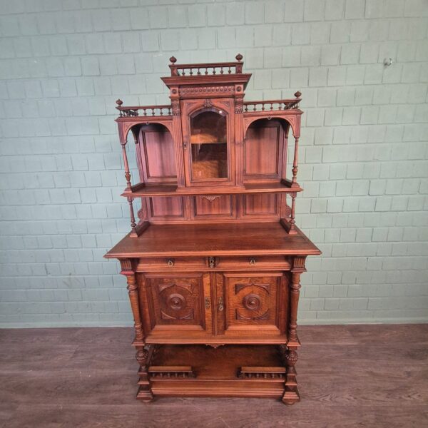 Kredenz Buffetschrank Gründerzeit 1890 Nussbaum – Bild 2