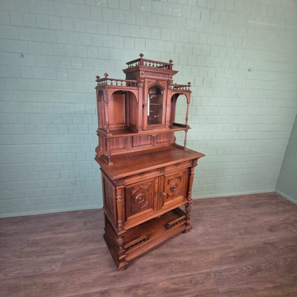 Kredenz Buffetschrank Gründerzeit 1890 Nussbaum