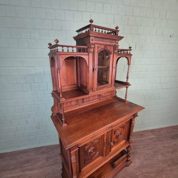 Kredenz Buffetschrank Gründerzeit 1890 Nussbaum – Bild 3