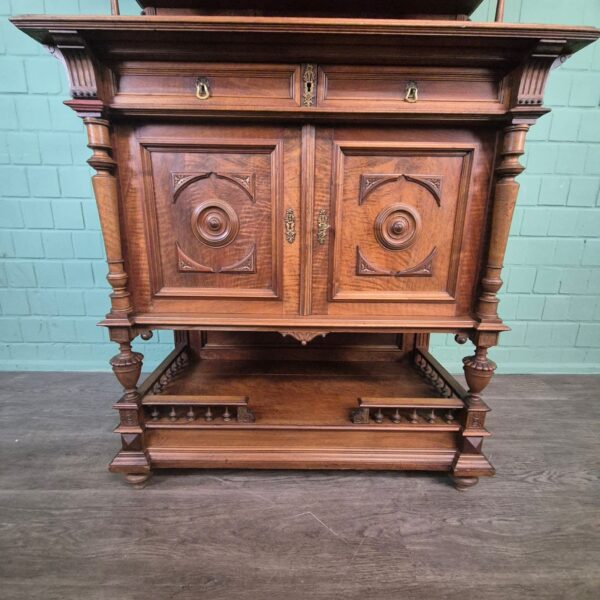 Kredenz Buffetschrank Gründerzeit 1890 Nussbaum – Bild 7
