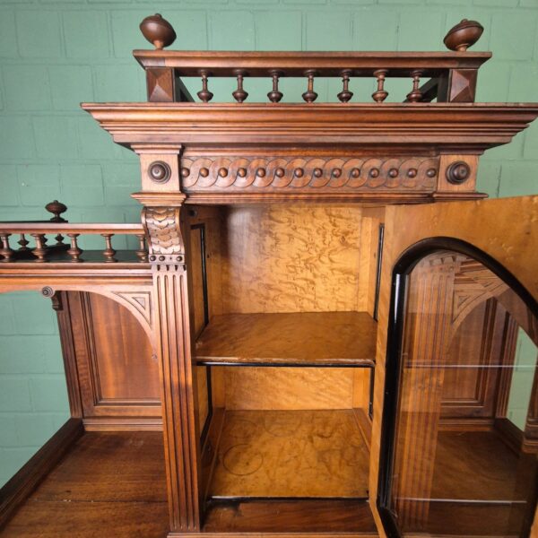 Kredenz Buffetschrank Gründerzeit 1890 Nussbaum – Bild 12