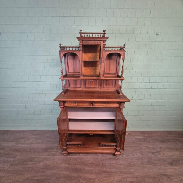 Kredenz Buffetschrank Gründerzeit 1890 Nussbaum – Bild 13