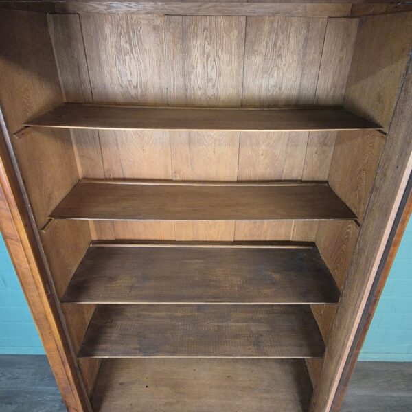 Vitrine Geschirrschrank Jugendstil 1900 Nussbaum – Bild 7
