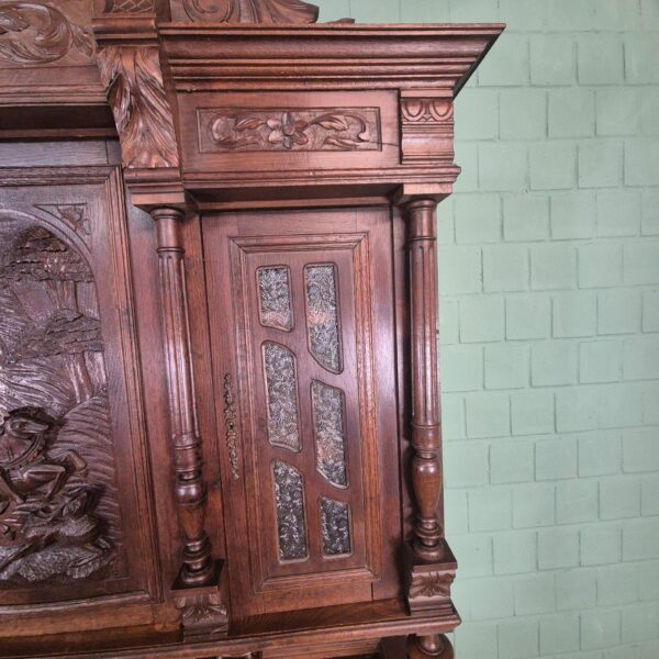 Buffetschrank Schrank Gründerzeit 1880 Eiche – Bild 14