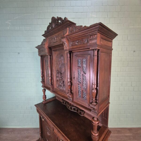 Buffetschrank Schrank Gründerzeit 1880 Eiche – Bild 13