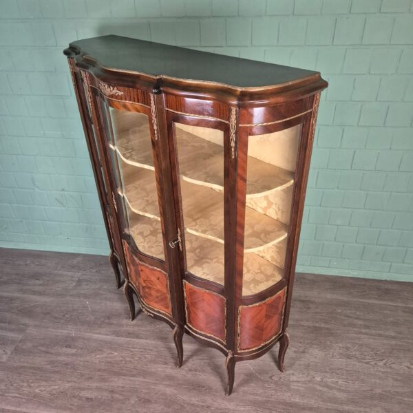 Vitrine Geschirrschrank Neubarock 1930 Mahagoni – Bild 4