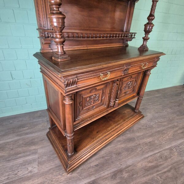 Kredenz Buffetschrank Gründerzeit 1880 Nussbaum – Bild 5