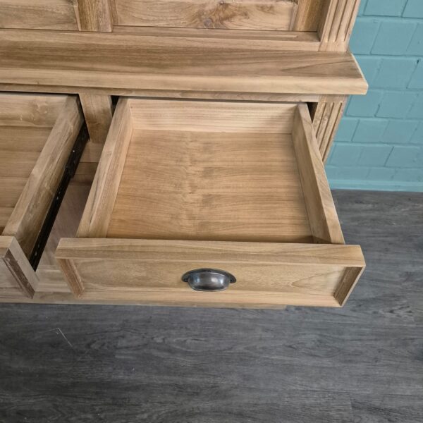 Vitrine Bücherschrank Teakholz 2,20 m – Bild 16
