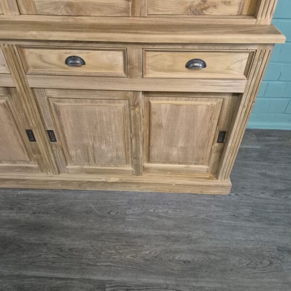 Vitrine Bücherschrank Teakholz 2,20 m – Bild 7