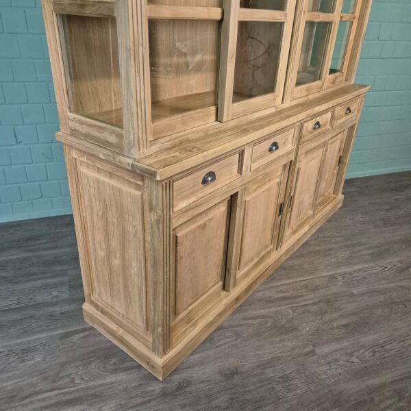Vitrine Bücherschrank Teakholz 2,20 m – Bild 5