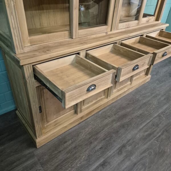 Vitrine Bücherschrank Teakholz 2,20 m – Bild 15