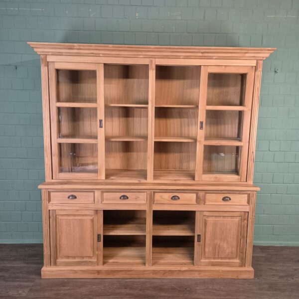 Vitrine Bücherschrank Teakholz 2,20 m – Bild 18