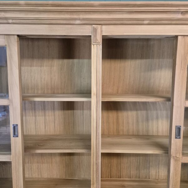 Vitrine Bücherschrank Teakholz 2,20 m – Bild 10