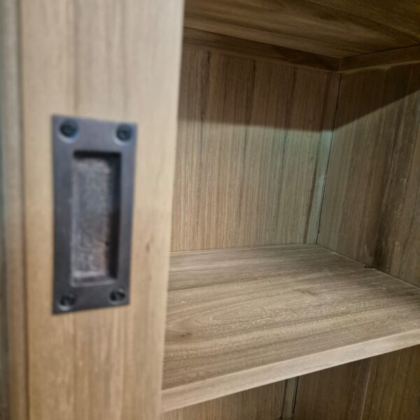 Vitrine Bücherschrank Teakholz 2,20 m – Bild 11
