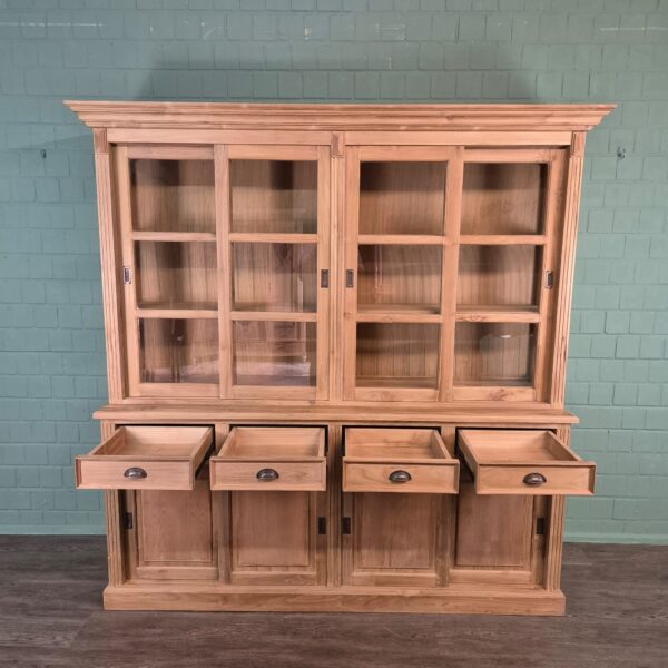 Vitrine Bücherschrank Teakholz 2,20 m – Bild 12