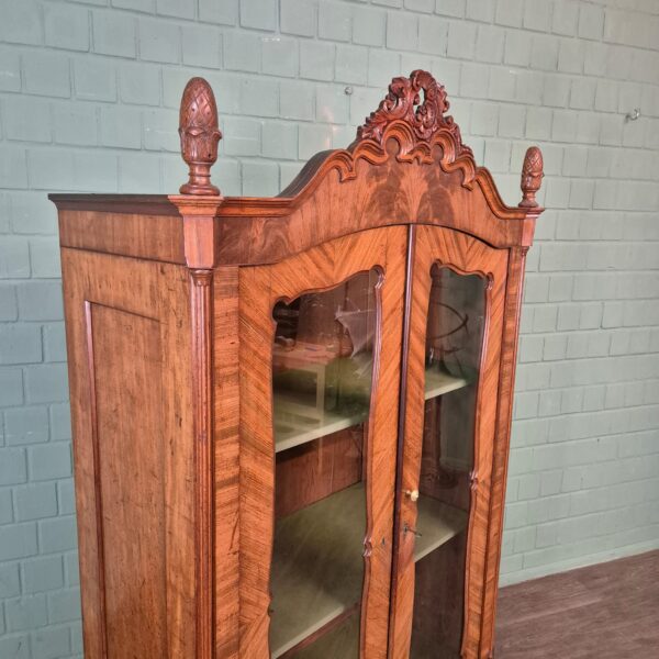 Vitrine Geschirrschrank Louis Philippe 1860 Mahagoni – Bild 6