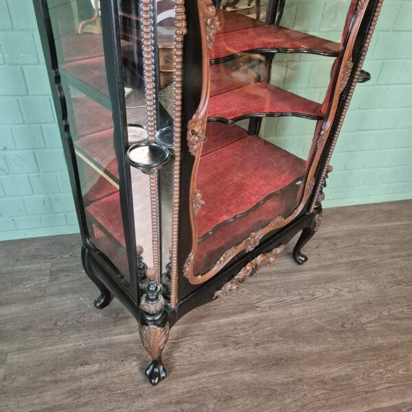 Geschirrschrank Vitrine Biedermeier 1850 Furnier – Bild 5