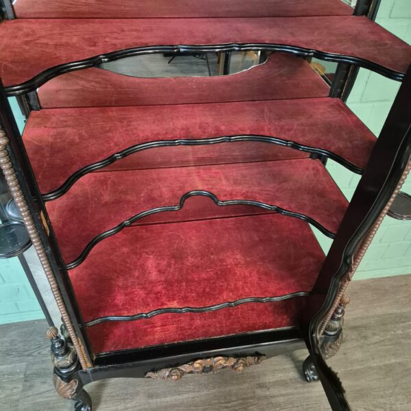Geschirrschrank Vitrine Biedermeier 1850 Furnier – Bild 18