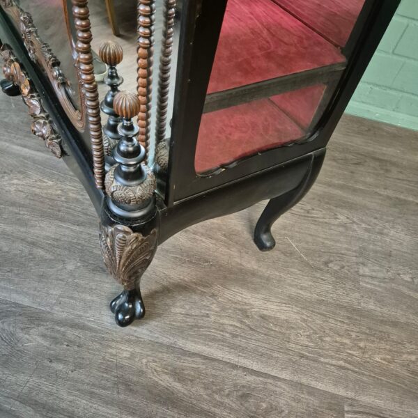 Geschirrschrank Vitrine Biedermeier 1850 Furnier – Bild 7