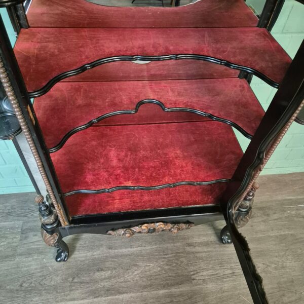 Geschirrschrank Vitrine Biedermeier 1850 Furnier – Bild 17