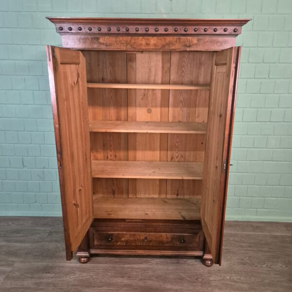 Kleiderschrank Schrank Gründerzeit 1880 Nussbaum – Bild 9